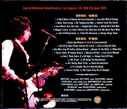 Bob Dylan/CA,USA 6.7.1978