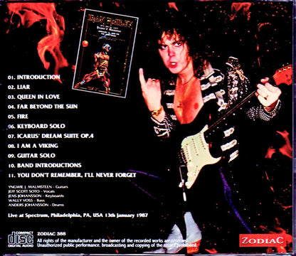 Yngwie Malmsteen/PA, USA 1987
