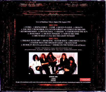 Yngwie Malmsteen Rising Force/Tokyo,Japan 1988