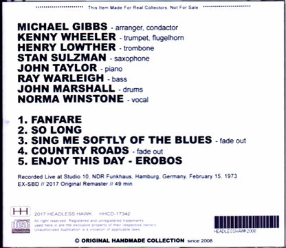 Michael Gibbs Orchestra,Kenny Wheeler/Germany 1973