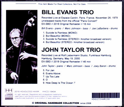 Bill Evans, John Taylor Trio, Marc Johnson/France 1979 & more