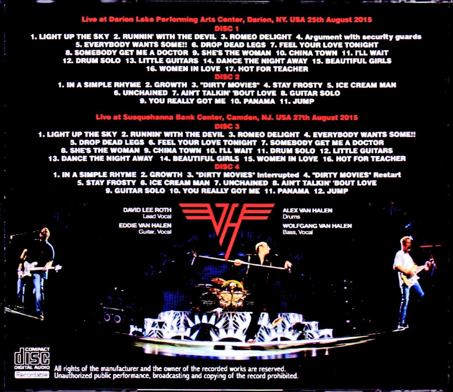 Van Halen/NY,USA 2015 & more