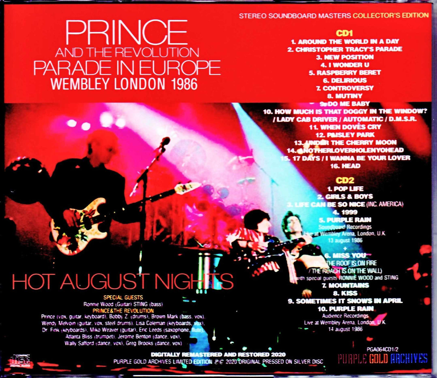 Prince and the Revolution/London,UK 1986 2Days Complete
