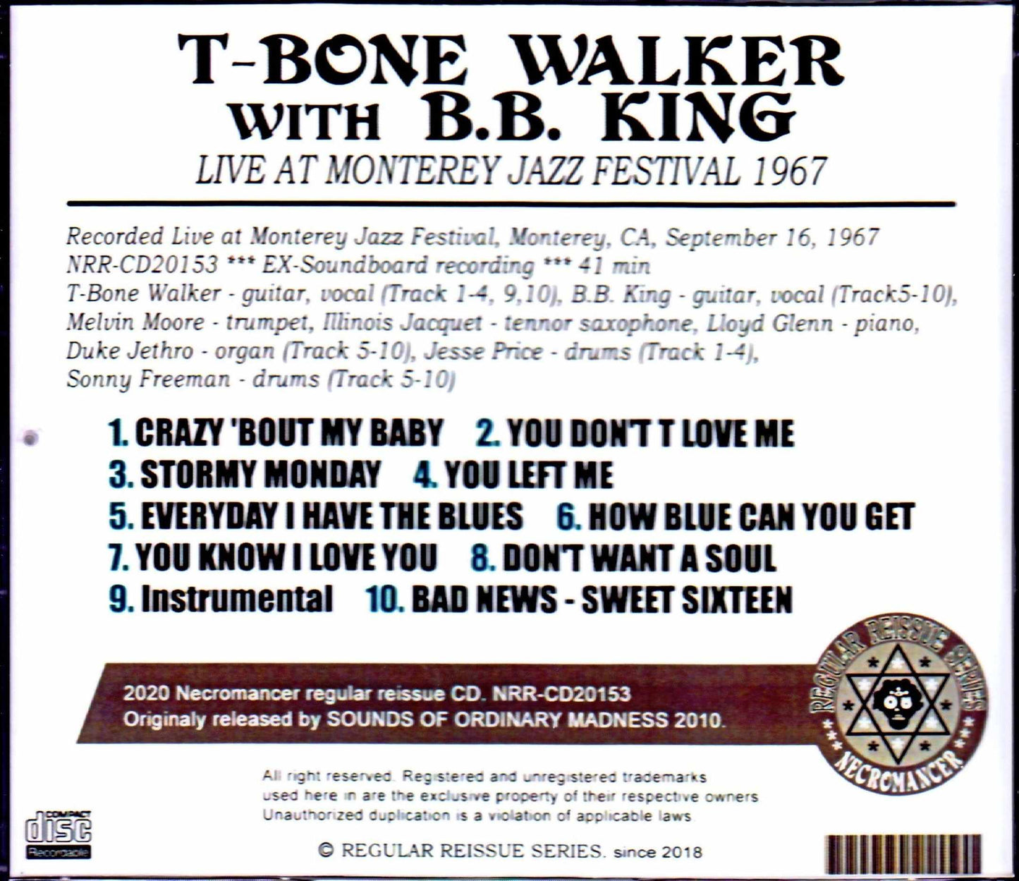 T-Bone Walker,B.B King/CA,USA 1967