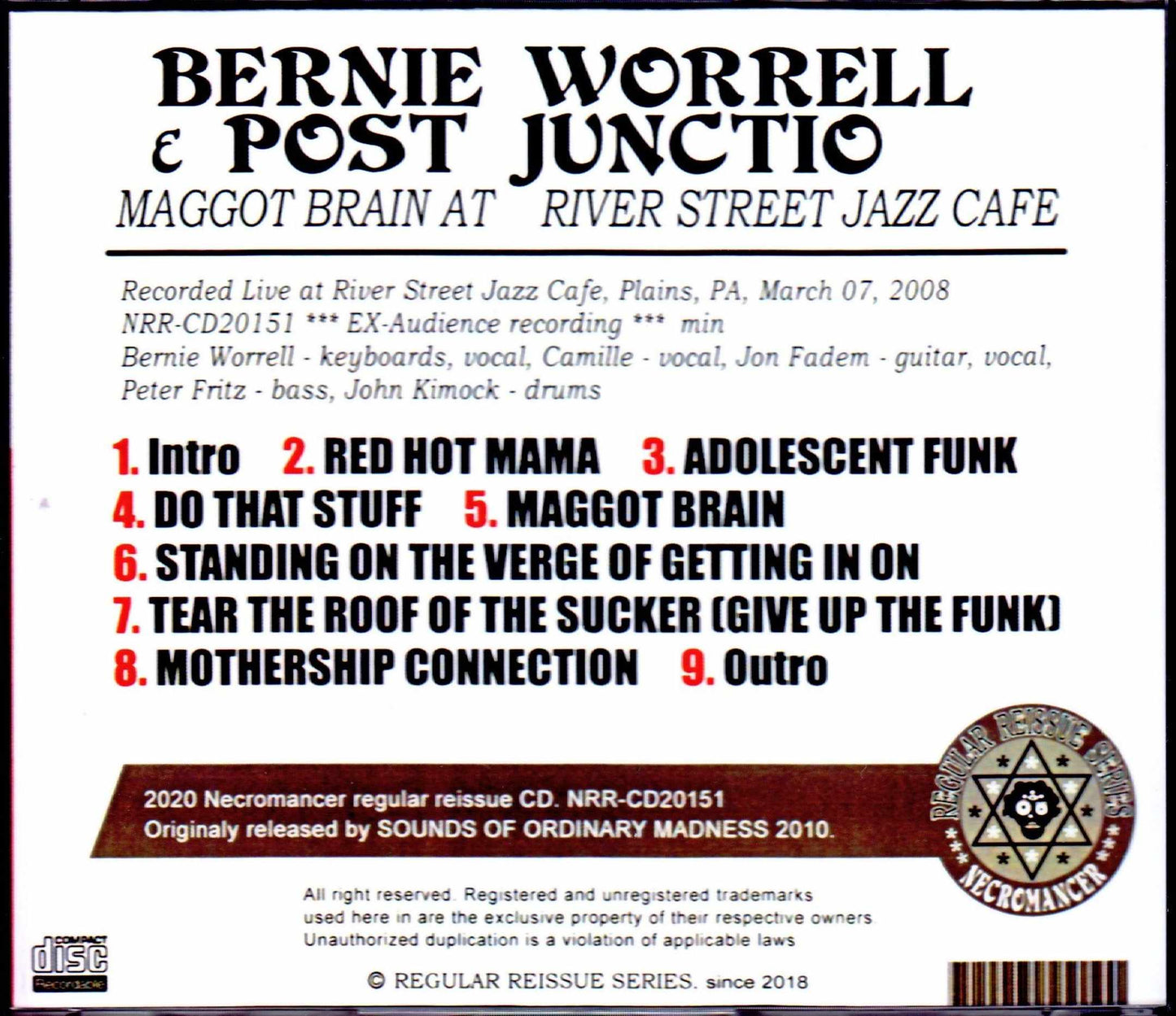 Bernie Worrell Post Junction/PA,USA 2008