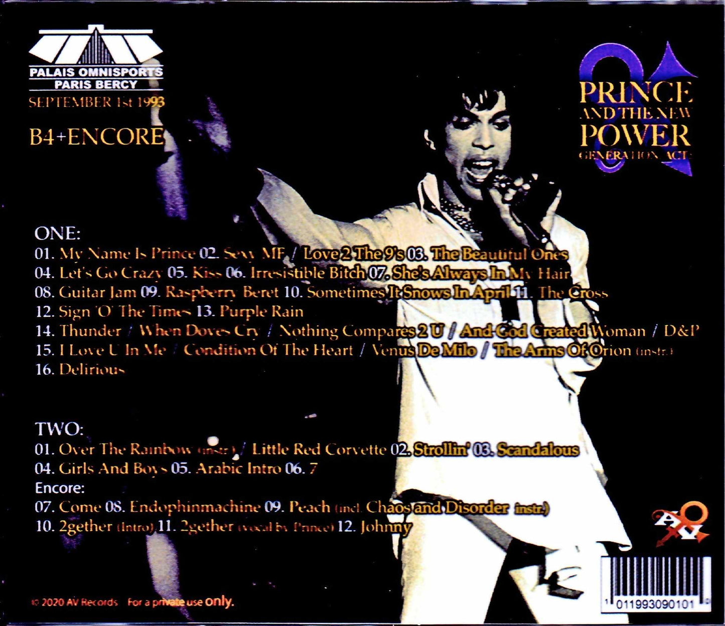 Prince/France 9.1.1993 Complete