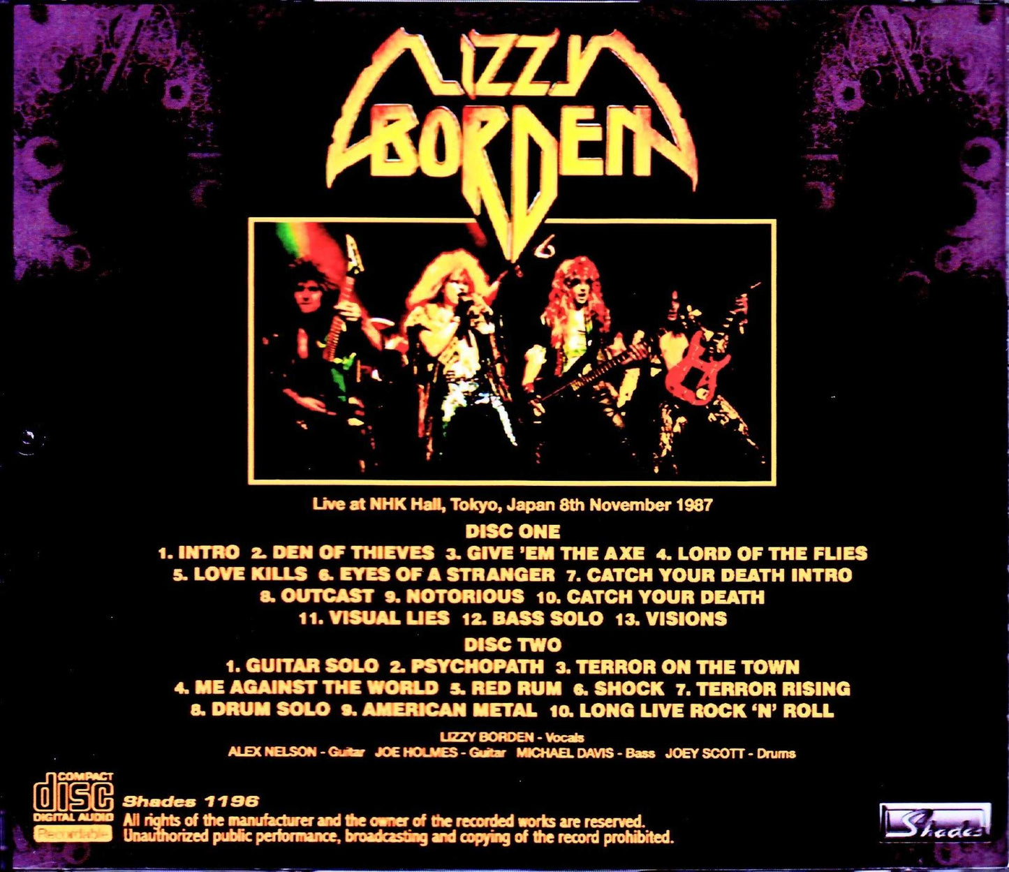 Lizzy Borden/Tokyo,Japan 1987
