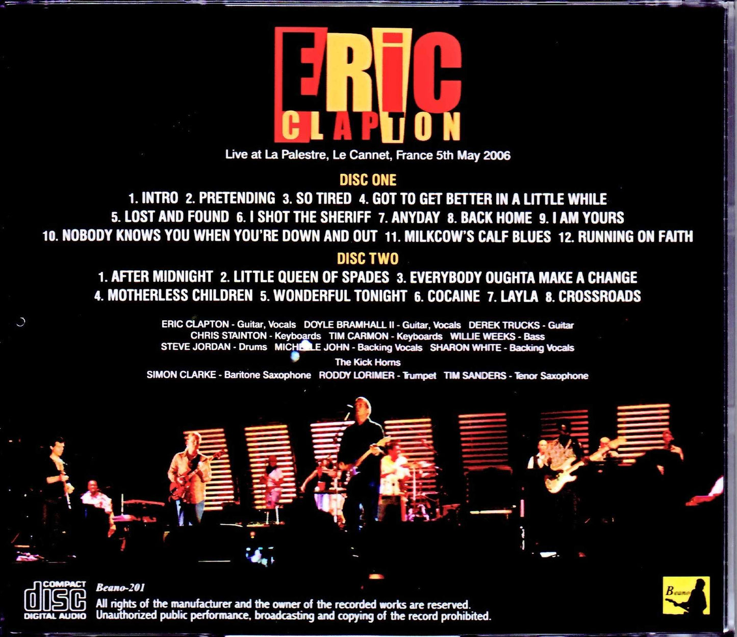 Eric Clapton/France 2006 DAT Master