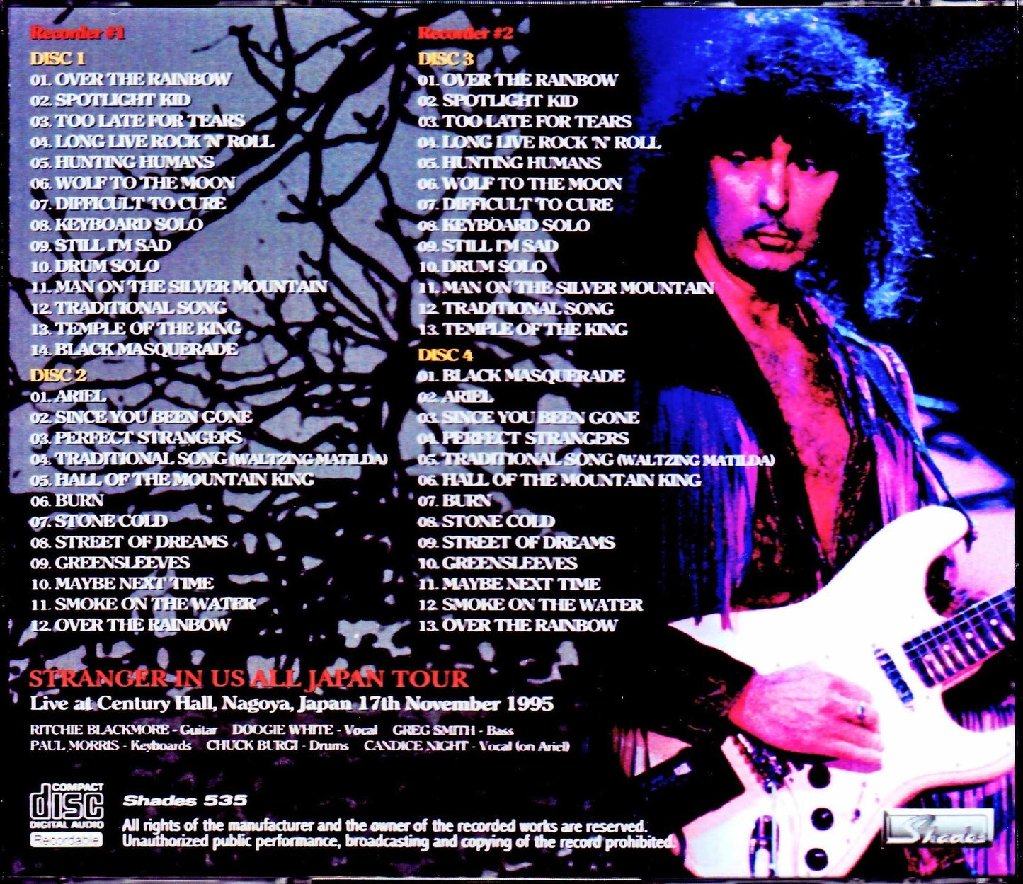 Ritchie Blackmore's Rainbow/Aichi,Japan 1995 2Versions
