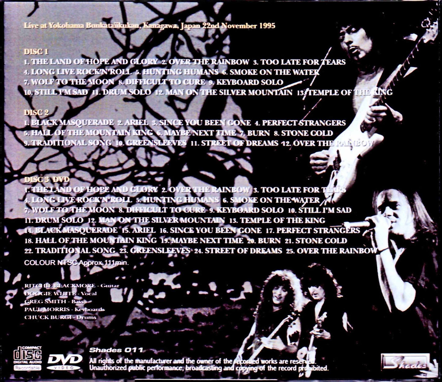 Ritchie Blackmore's Rainbow/Kanagawa,Japan 1995 S & V