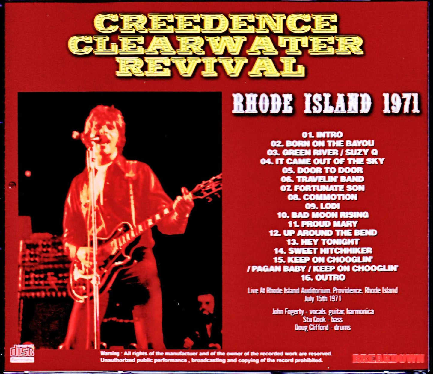 C.C.R. Creedence Clearwater Revival/RI,USA 1971