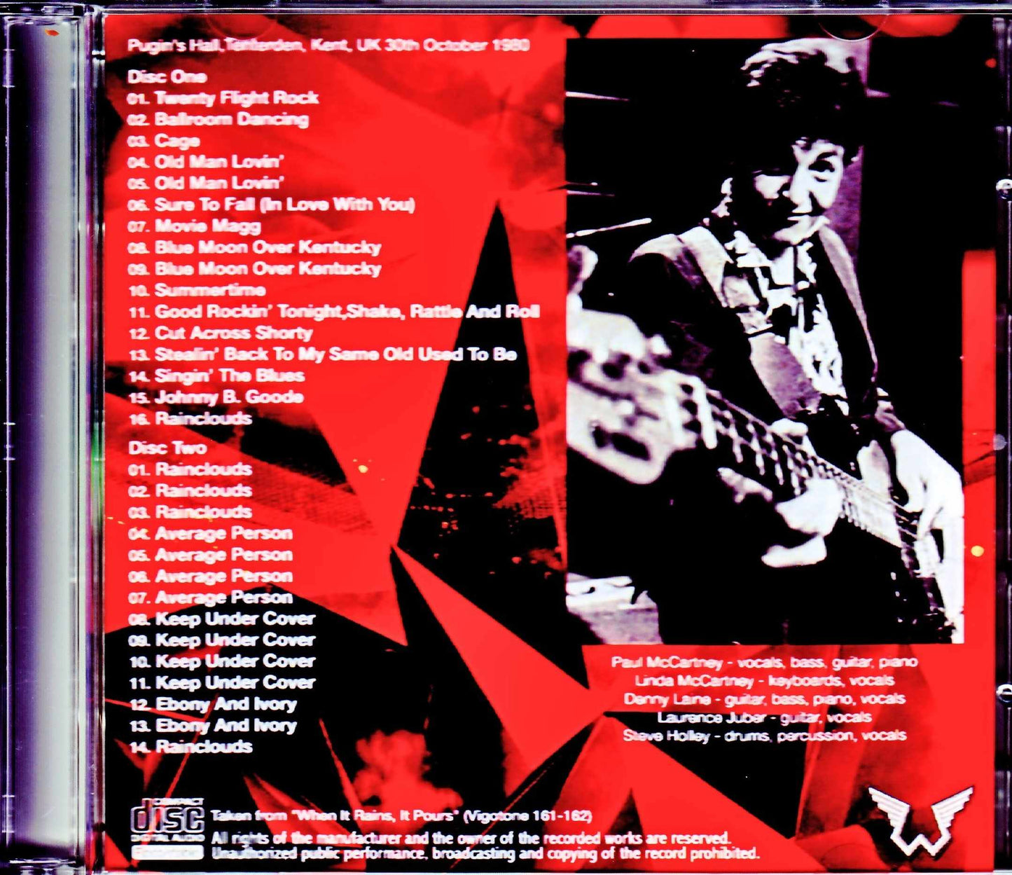 Paul McCartney,Wings/UK 10.30.1980 Rehearsal