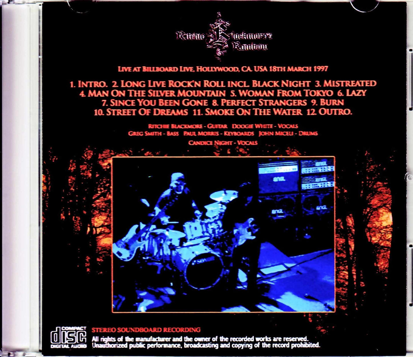 Ritchie Blackmore's Rainbow/CA,USA 1997 Radio Broadcast