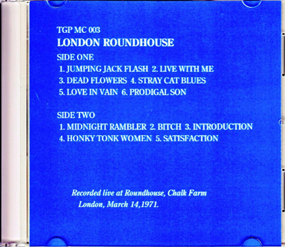 Rolling Stones/London,UK 1971 Original Cassette Tape