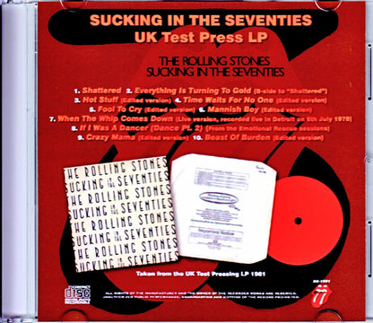 Rolling Stones/Sucking in the Seventies UK Test Pressing LP 1981