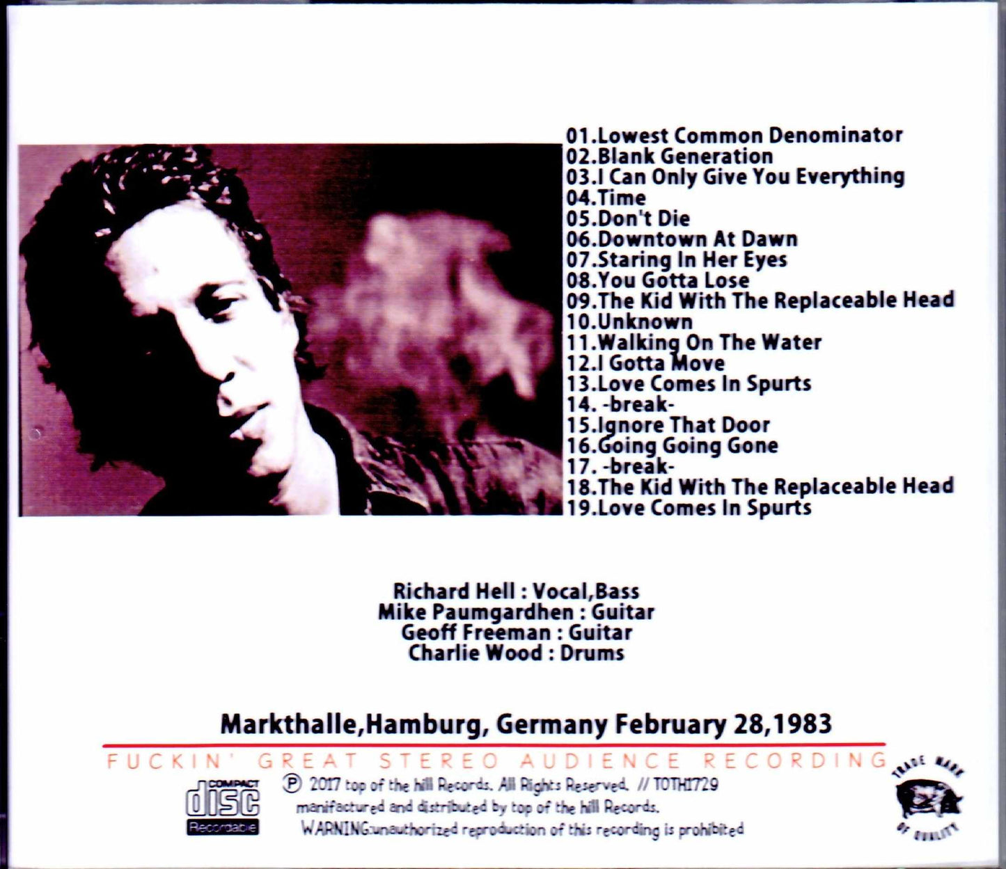 Richard Hell/Germany 1983 Upgrade