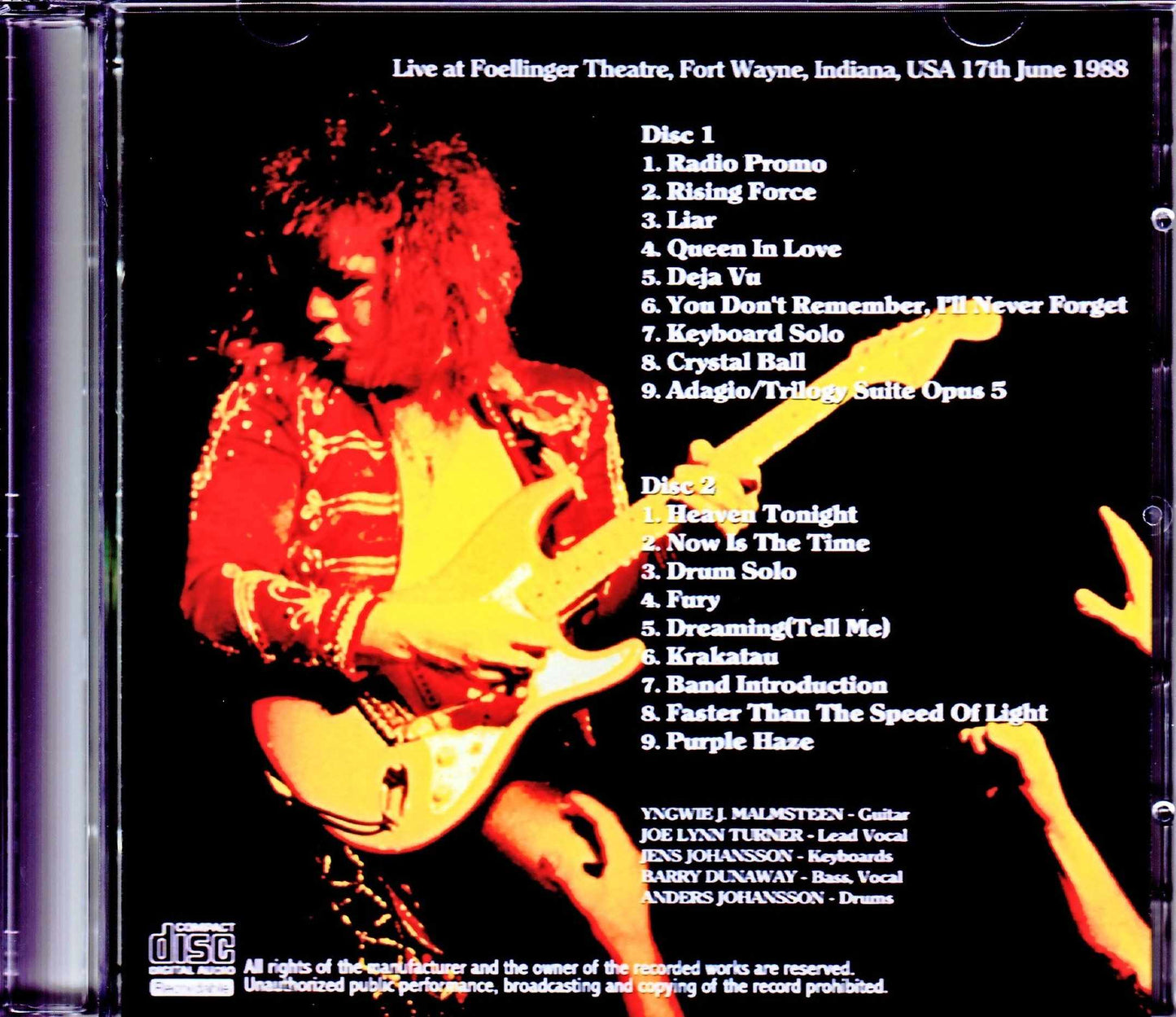 Yngwie J. Malmsteen's Rising Force/IN,USA 1988