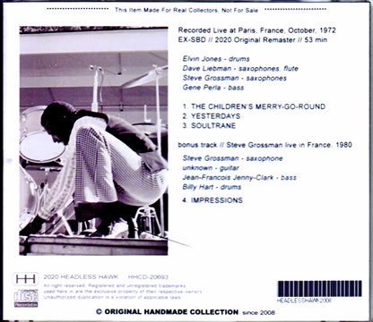 Elvin Jones Quartet Dave Liebman,Steve Grossman/France 1972 & more