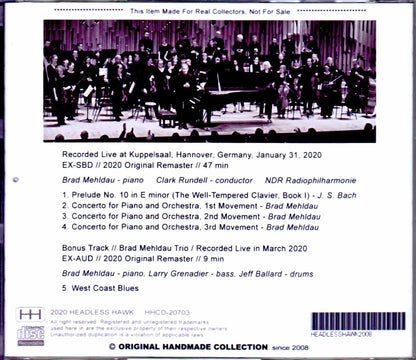 Brad Mehldau,Clark Rundelf NDR RadioPhilharmonie/Germany 2020