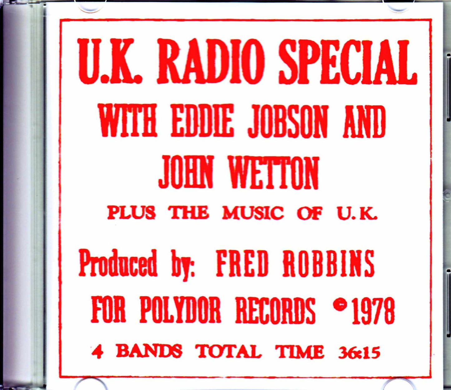 U.K. Eddie Jobson,John Wetton/U.K. Radio Special Remastered