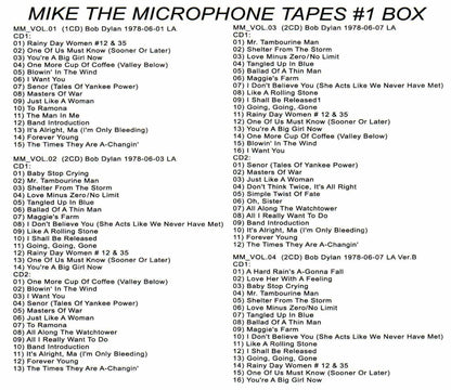 Bob Dylan,Bruce Springsteen/Mike Millard Recording History Vol.1