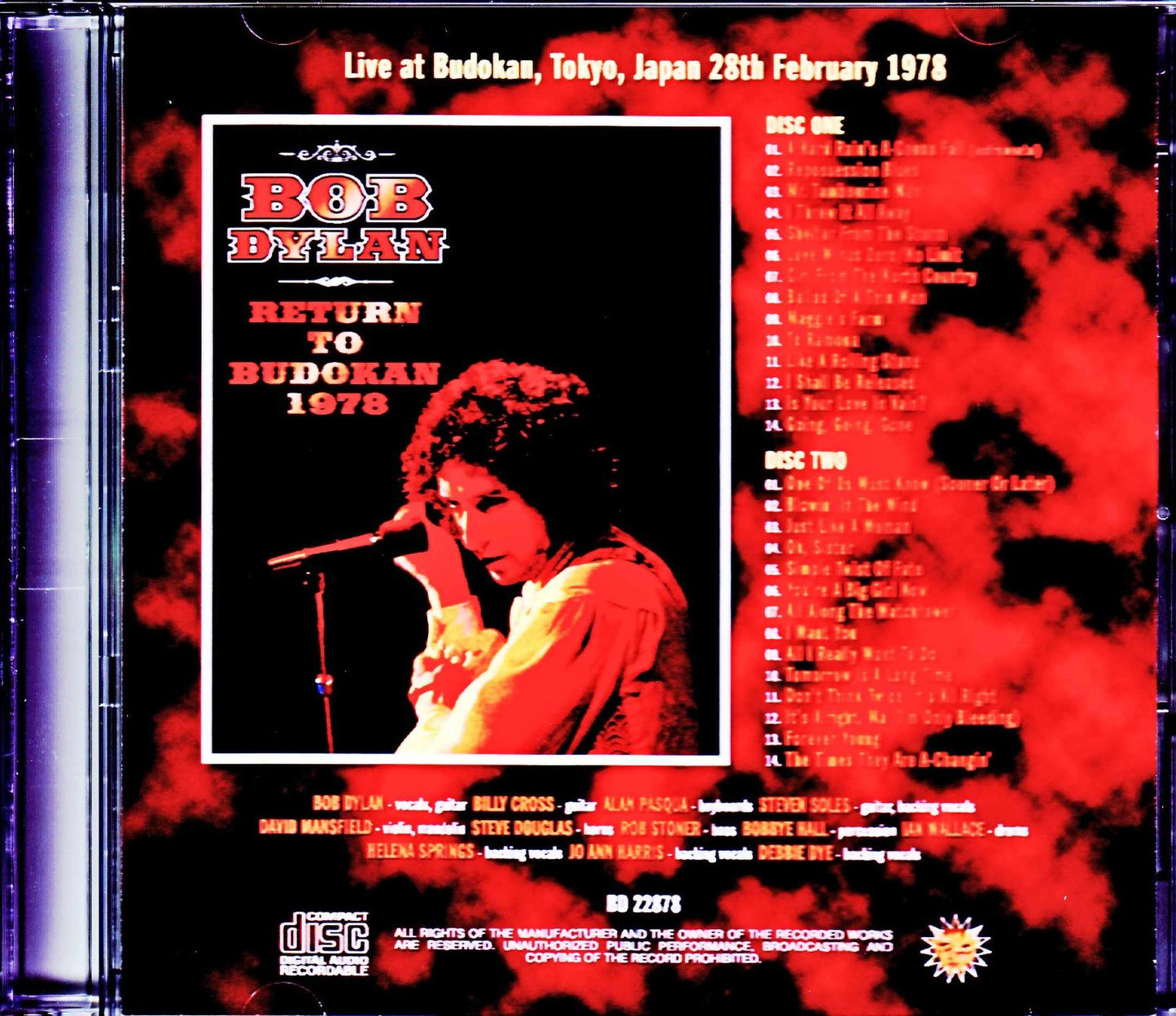 Bob Dylan/Tokyo,Japan 2.28.1978