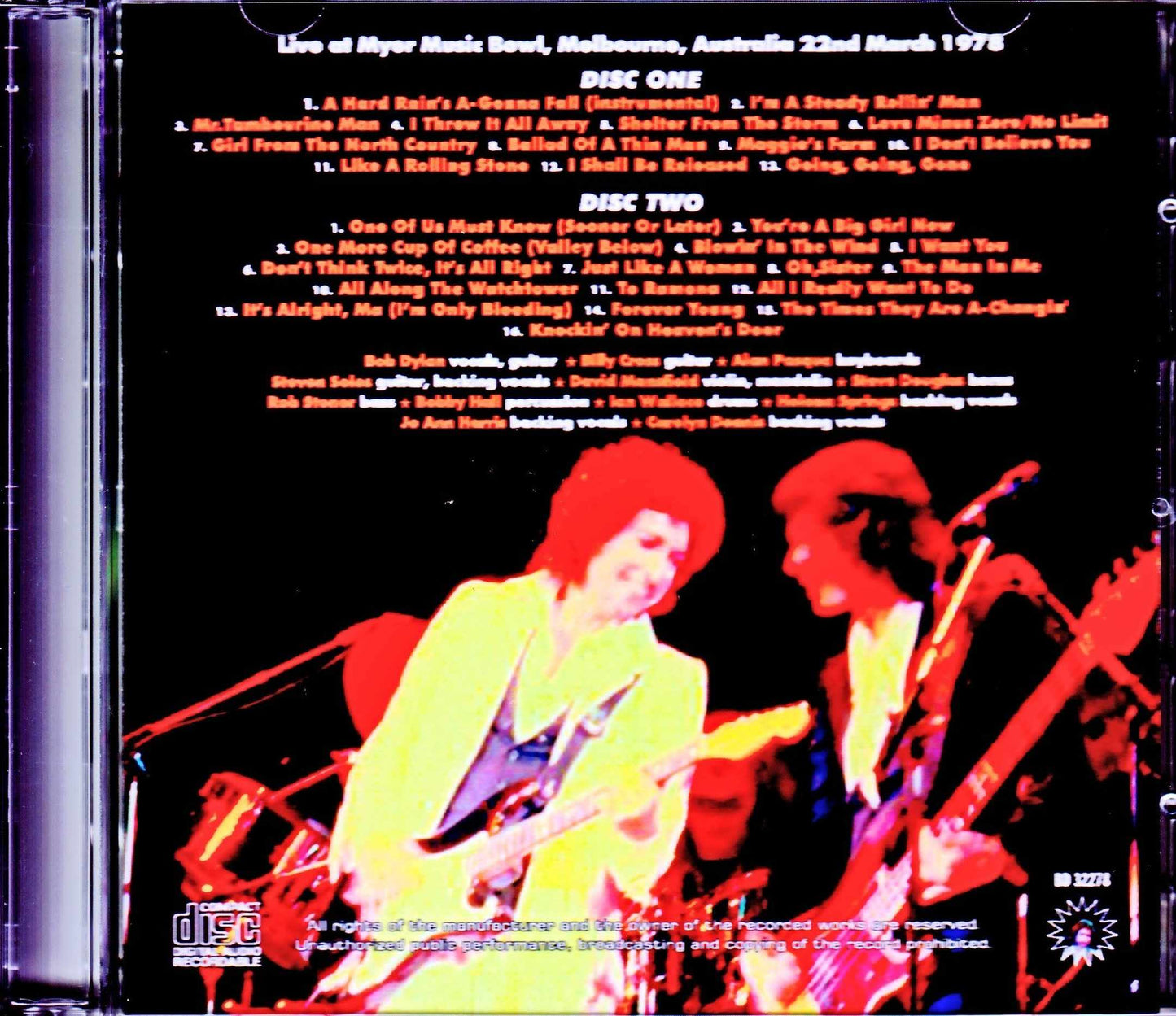 Bob Dylan/Australia 3.22.1978