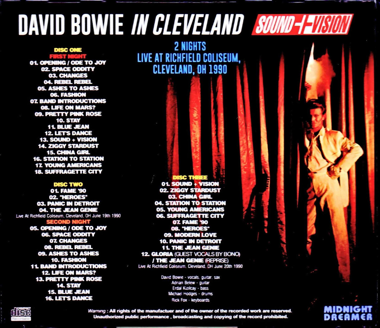 David Bowie/OH,USA 1990 2Days Complete