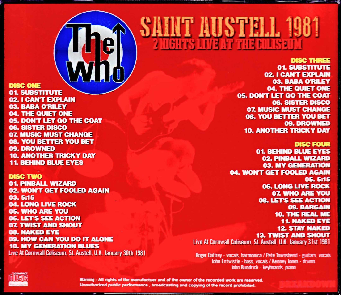 The Who/UK 1981 2Days Complete