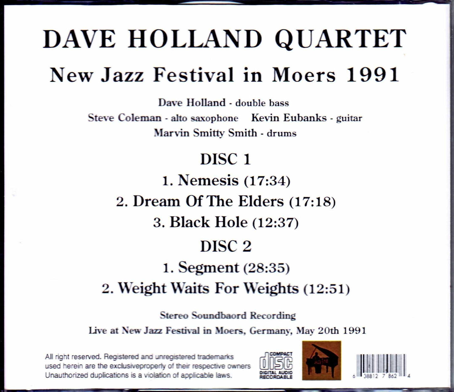 Dave Holland Quartet/Germany 1991