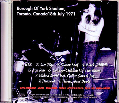 Black Sabbath/Canada 1971