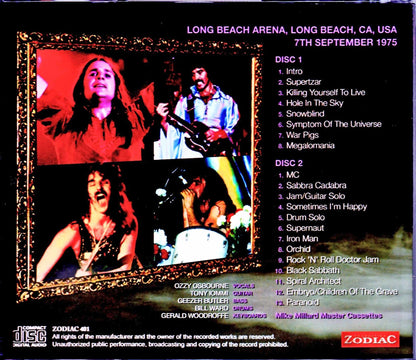 Black Sabbath/CA,USA 1975 Mike Millard Master