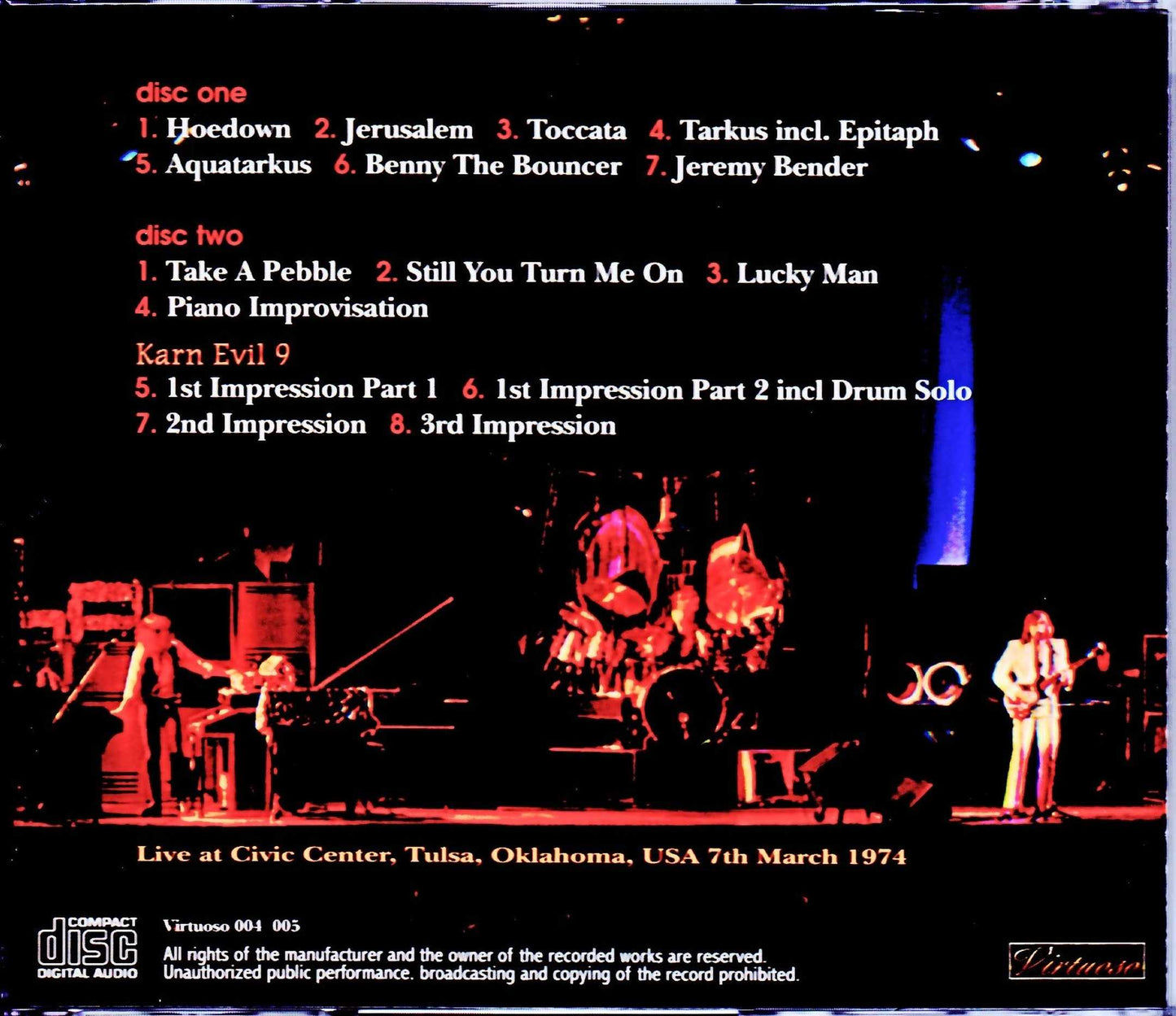 EL & P Emerson,Lake & Palmer/OK,USA 1974