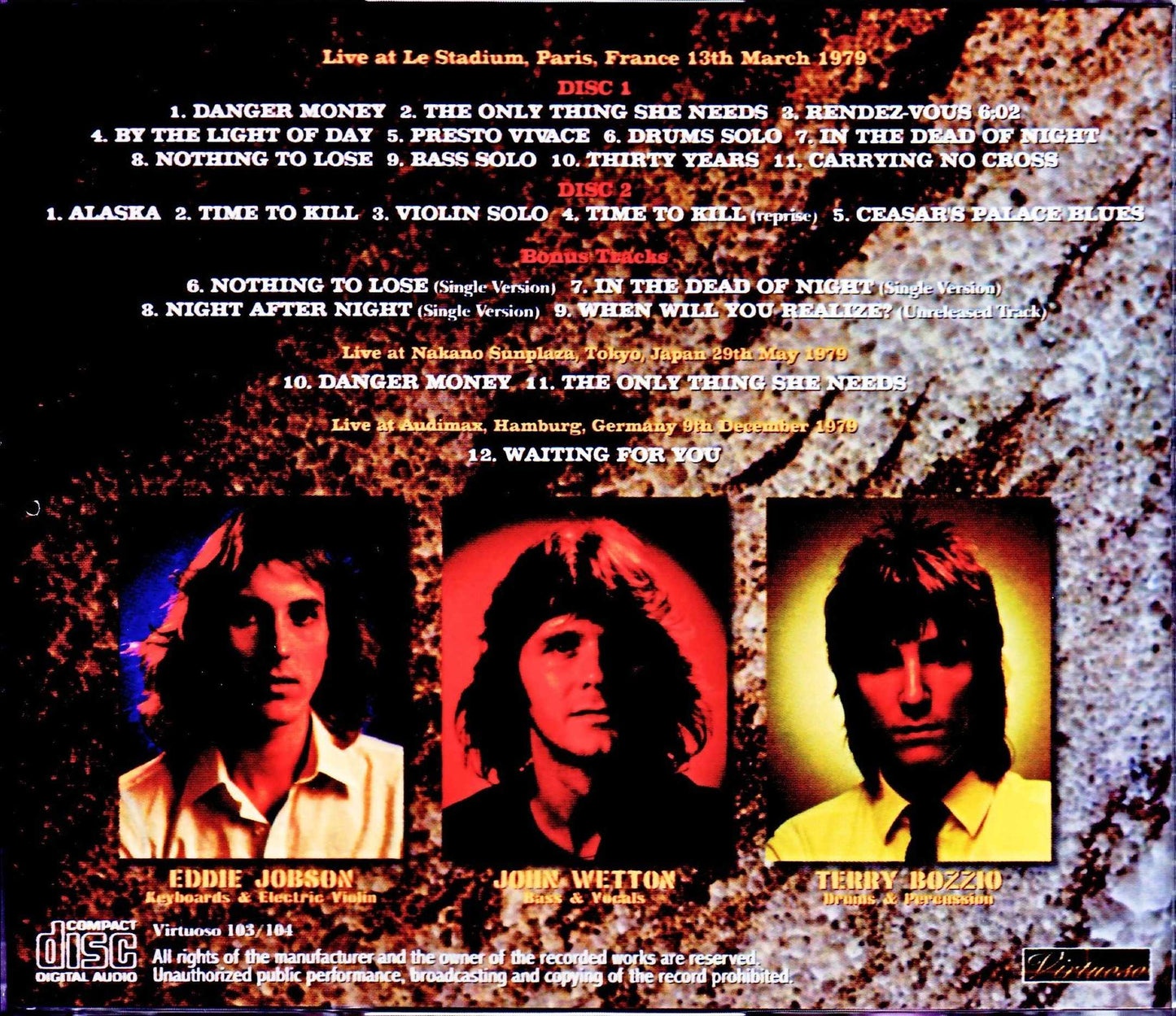 UK John Wetton,Eddie Jobson/France 1979 Upgrade
