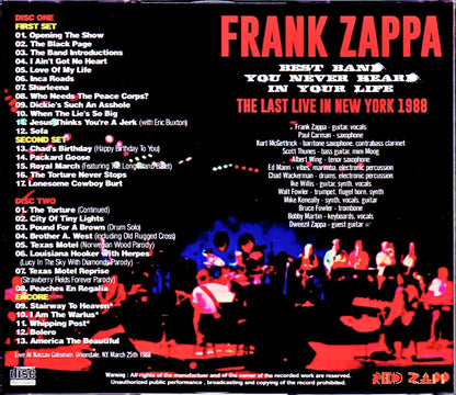 Frank Zappa/NY, USA 1988