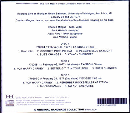 Charles Mingus/MI,USA 1977 2Days