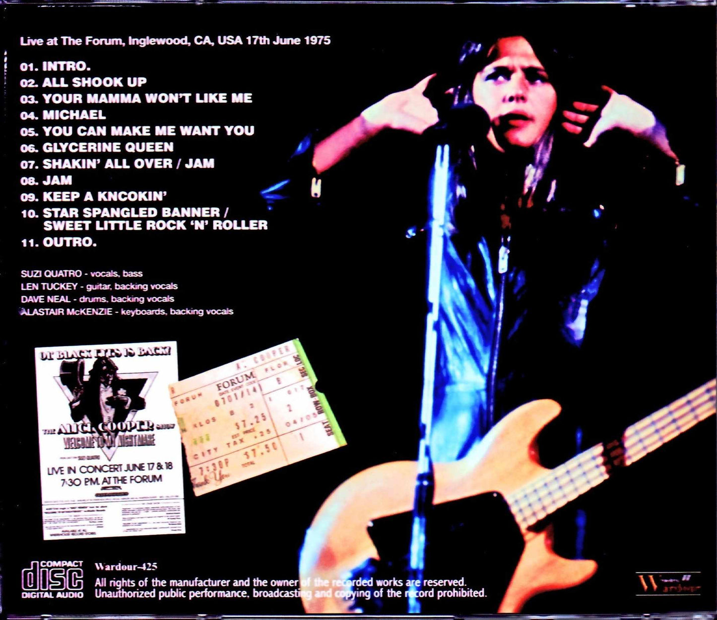 Suzi Quatro/CA,USA 1975 Mike Millard Master Cassette