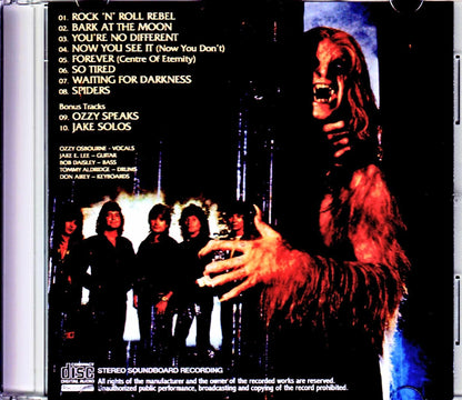 Ozzy Osbourne/Bark at the Moon UK Rough Mixes