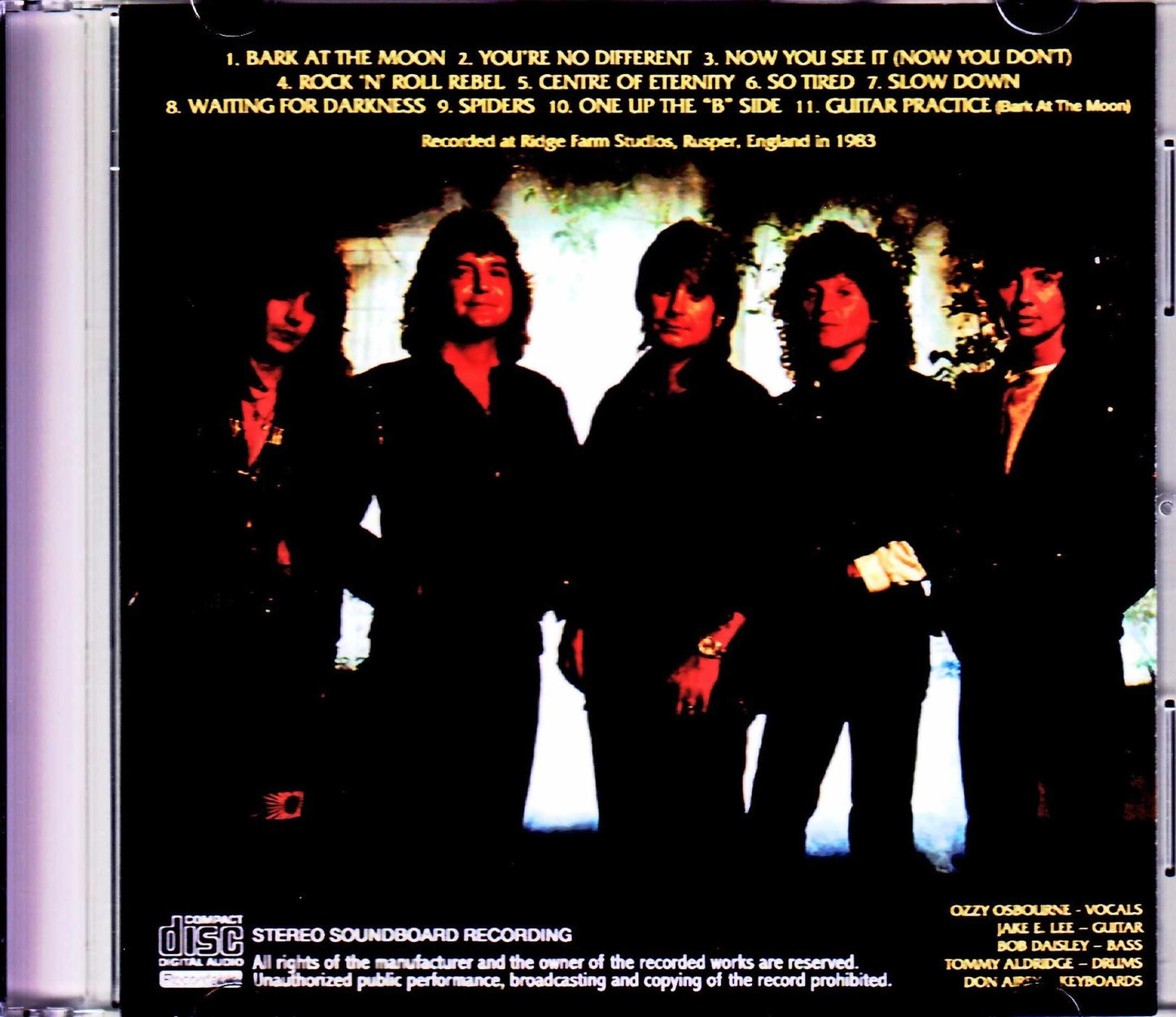 Ozzy Osbourne/Bark at the Moon England,UK 1983 Demos