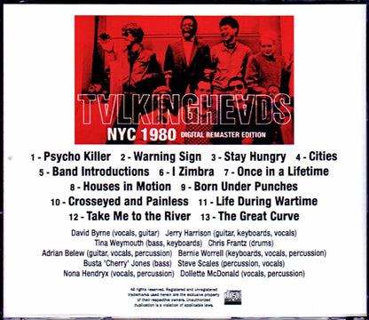 Talking Heads/NY,USA 1980 Digital Remaster