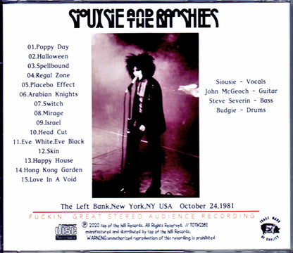 Siouxsie and the Banshees/NY,USA 1981