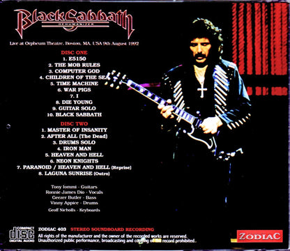 Black Sabbath/MA,USA 1992 Upgrade