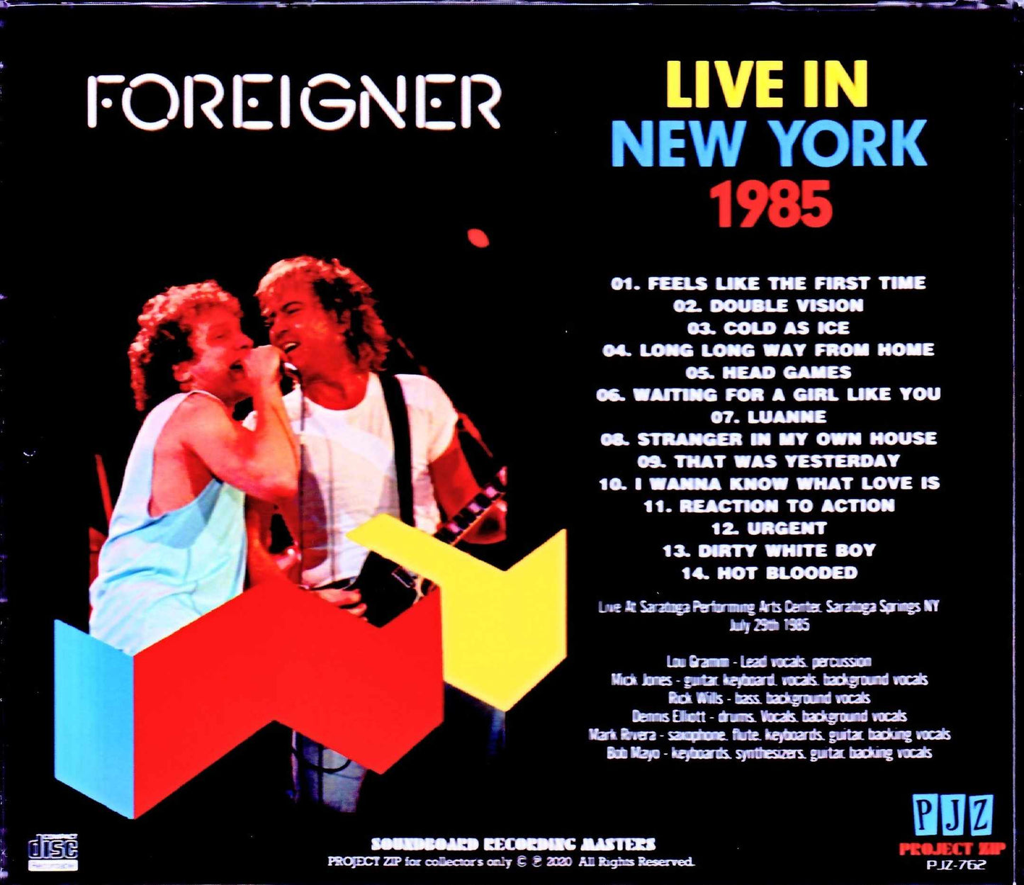 Foreigner/NY, USA 1985