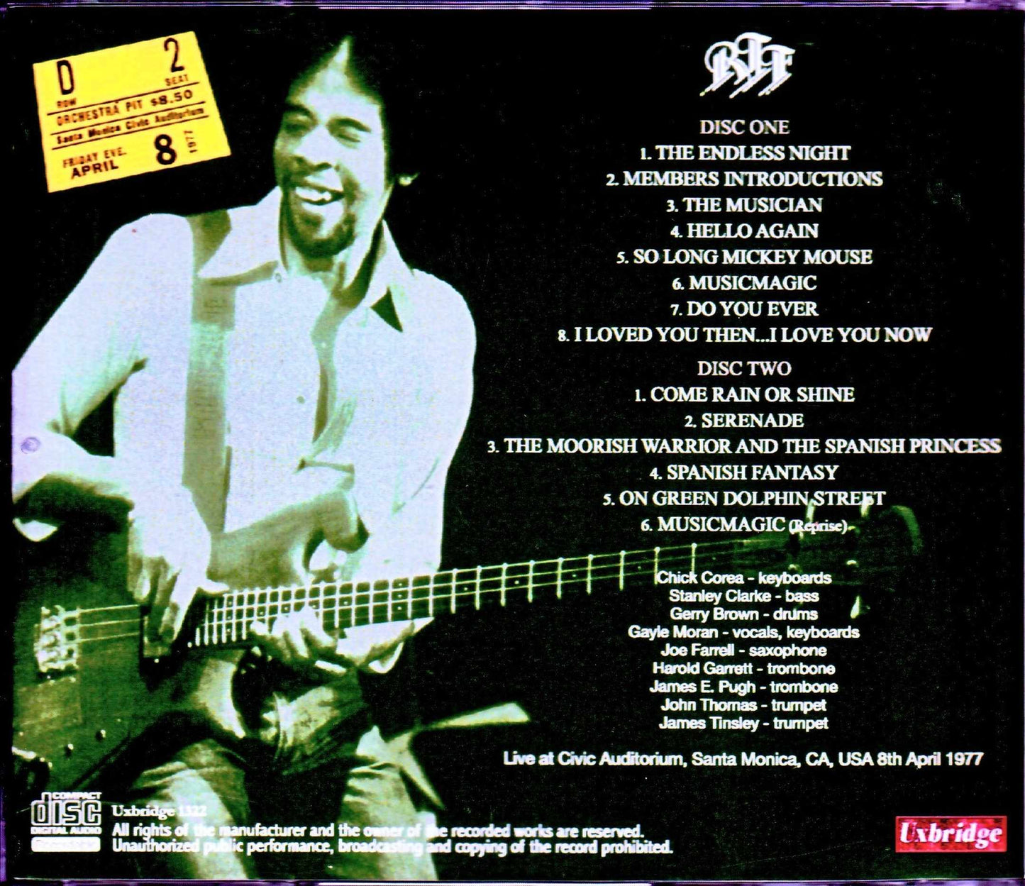 Return to Forever/CA,USA 1977