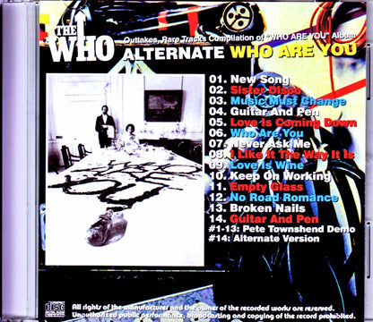 The Who/Outtakes, Rare Tracks Compilation of Who Are You Album