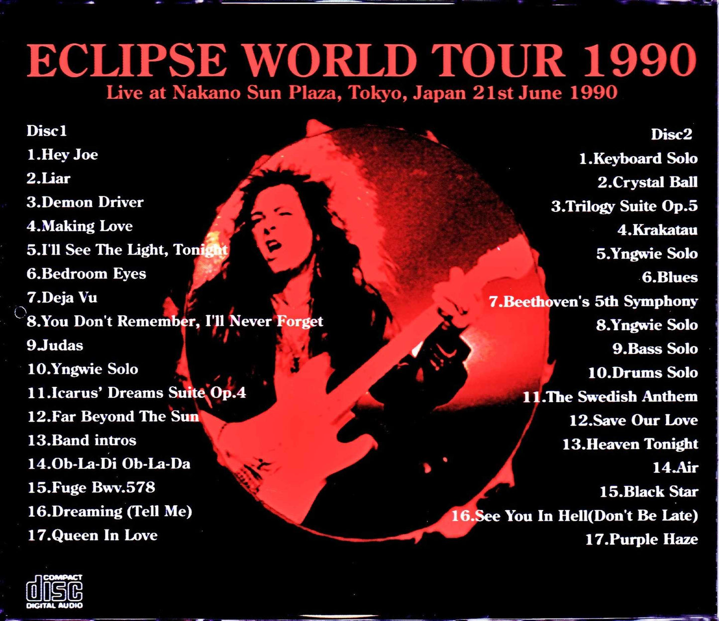 Yngwie Malmsteen/Tokyo, Japan 6.21.1990