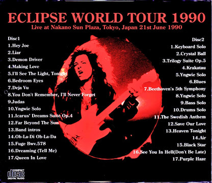 Yngwie Malmsteen/Tokyo, Japan 6.21.1990