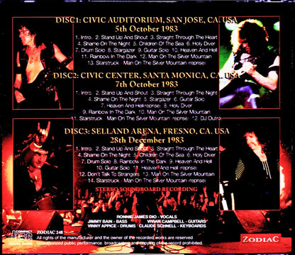 Dio/CA,USA 1983 3Days Upgrade