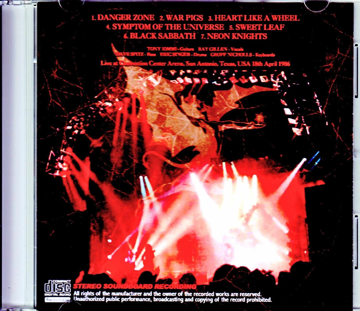 Black Sabbath/TX, USA 1986