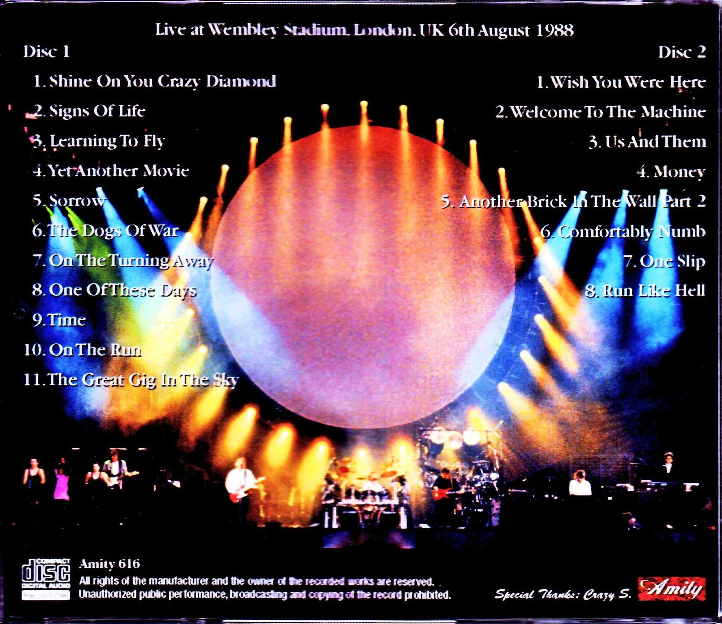 Pink Floyd/London,UK 8.6.1988